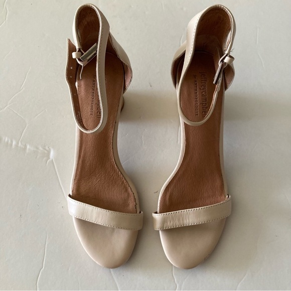 Jeffery Campbell Free People One Strap Wooden Patterned Heels Sz 8.5 - Picture 3 of 7